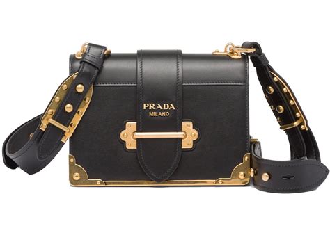 prada cahier bag black and gold|Prada cahier bag for sale.